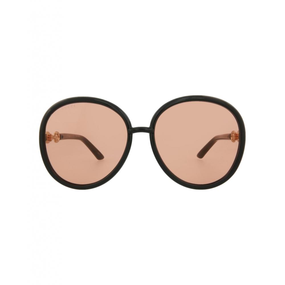 

Gucci Солнцезащитные очки в круглой оправе черные черные оранжевые