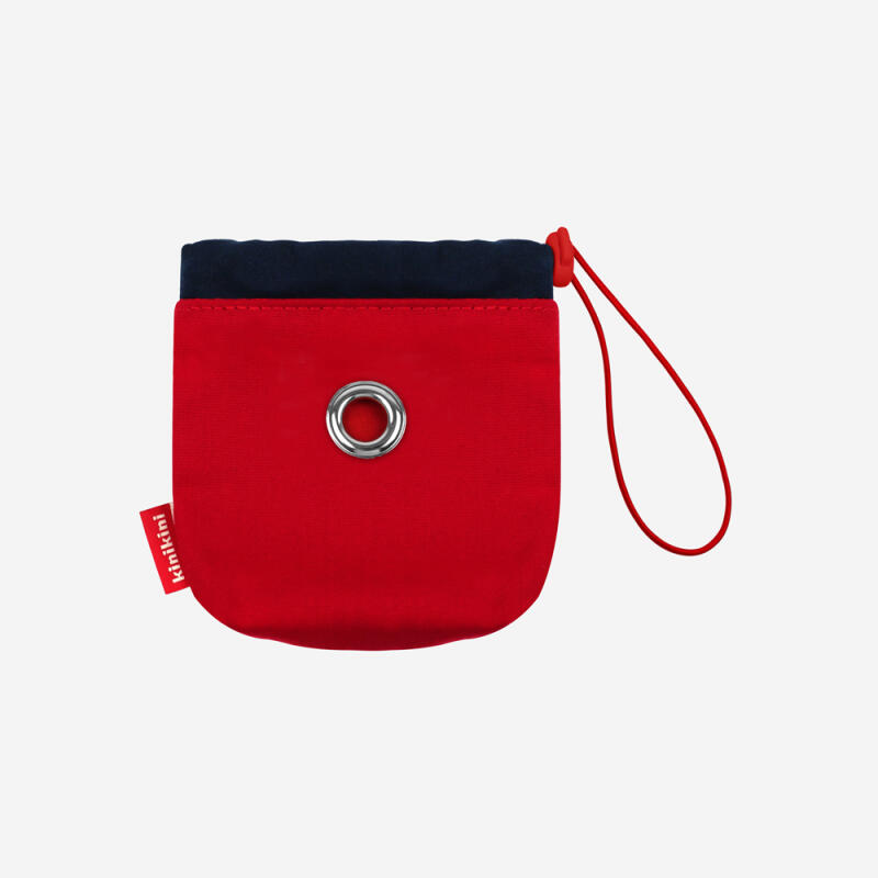 ORIGINAL COLOR BLOCK POOP POUCH-RED FREE