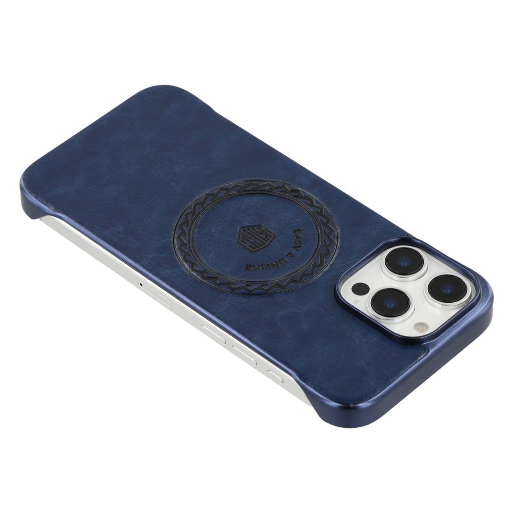 KIGC Etui magnetyczne do iPhone 14 Pro Max Galwanizowane PC + PU Tylna osłona telefonu