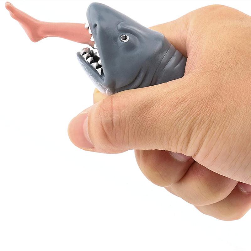 Funny Shark Squeeze Toy Interesting Animal Prank Humor Stress Relief Anti Stress Fidget Toy For Kids Adults Random Color