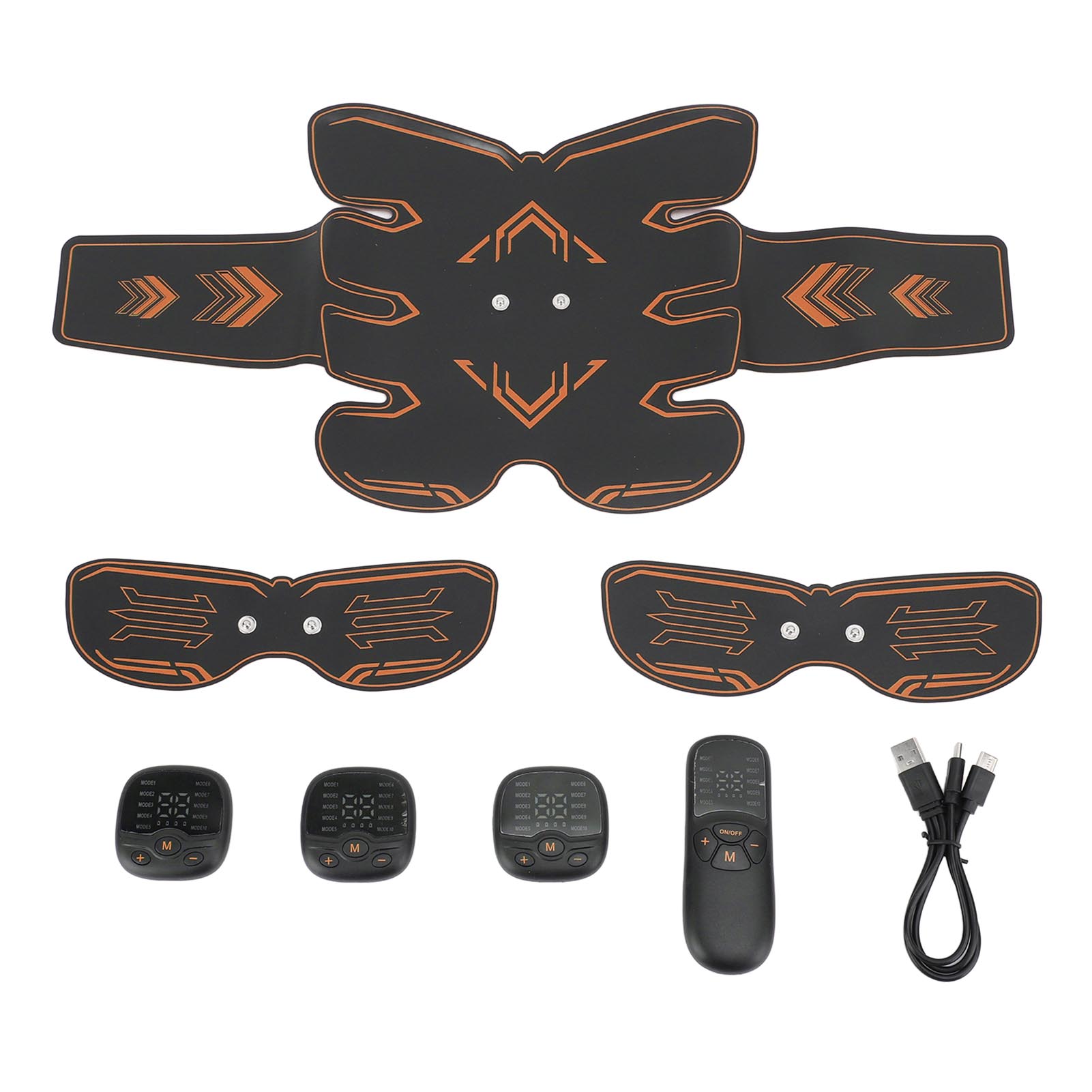 

Ab Belt Abdominal Muscle Toner Abdominal Toning Belt Portable Abs Workout Equipment for Abdomen Shaping помаранчевий