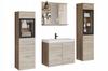 Bathroom Set with Hanging Furniture and Washbasin, Columns and Mirror, San Remo Matt