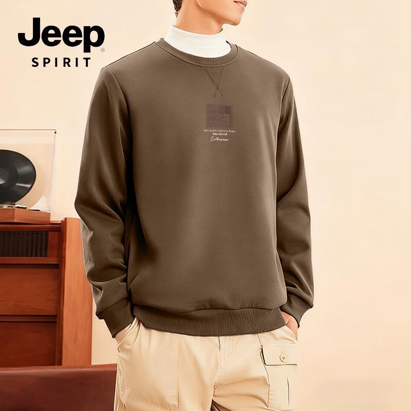 

JEEP SPIRIT Men s Heavyweight Fleece Round Neck Sweatshirt 3XL