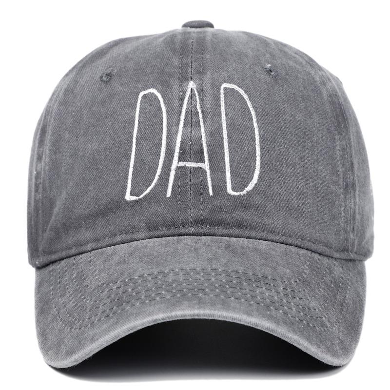 "DAD MOM" Gestickter Verstellbarer Fischerhut, Vintage-Wasch-Stil, Neutrale Unisex-Sonnenkappen für Outdoor-Aktivitäten, Urlaubsgeschenk