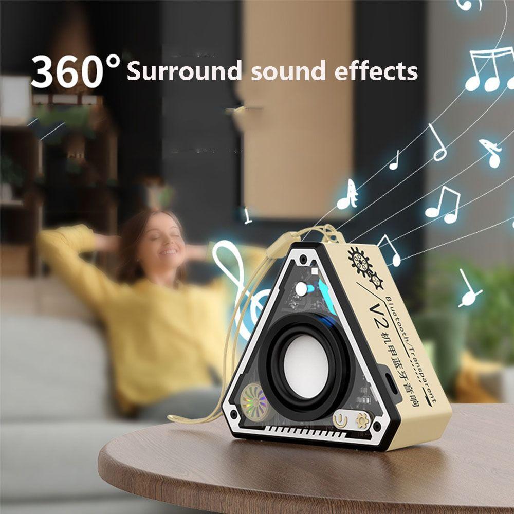

Треугольный Bluetooth-динамик, сабвуфер, музыкальный проигрыватель, мини-беспроводной звуковой ящик, домашний настольный компьютер зелёный
