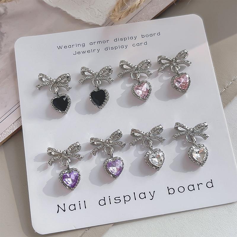1Pcs Luxury Kawaii Bow Nail Art Charms 3D Japanese Alloy Bow Tie Jewelry Nail Decoration Diy Love Pendant Accessories