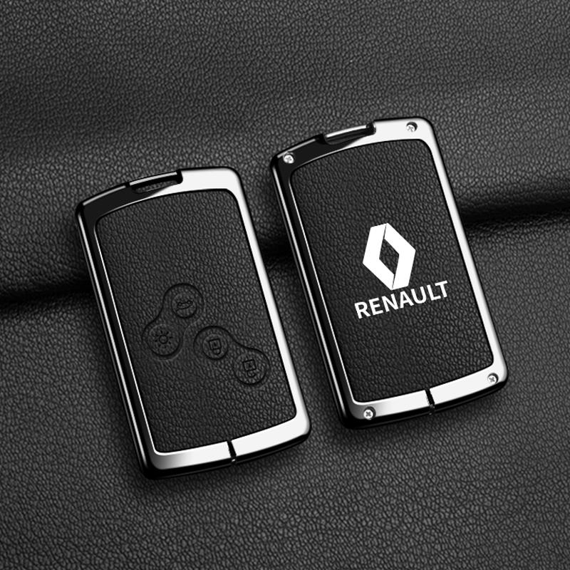 Interior Stickers Zinc Alloy Car Key Case Bag Metal Key Shell For Renault Sandero Duster Clio 5 Captur Austral Kadjar Megane Lo