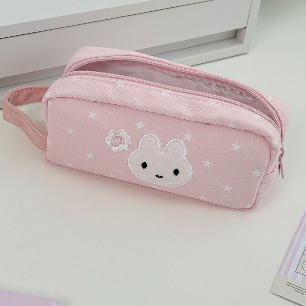 Pink Pen Bag Handheld Stationery Storing Bag New Stationery Organizer  School Office