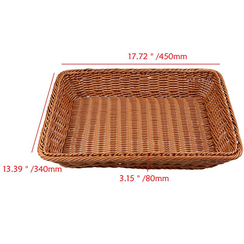 Rattan Bread Storage Basket Home Kitchen Vegetable Storage Organization Fruit Snack Storage Woven Basket