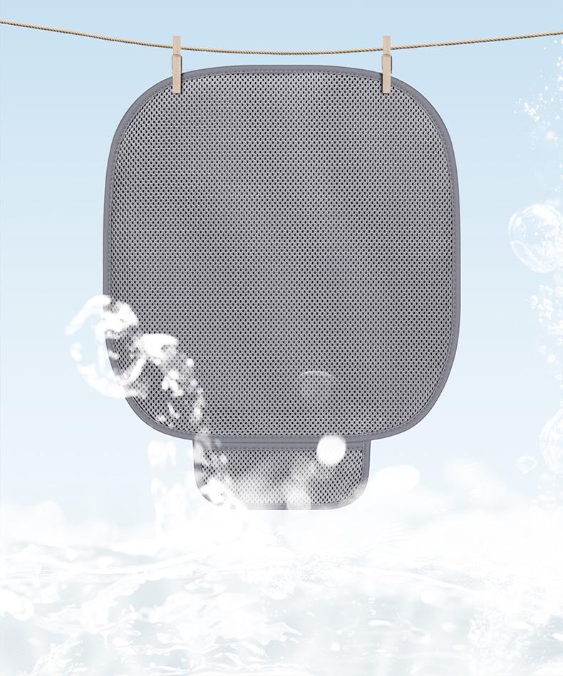 Ice Silk Non-Slip Car Seat Cushion Set - Summer Cooling with Backrest & Square Cushion