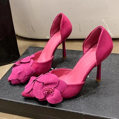 Mode Spetsig Tå Damsandaler Sexiga Högklackade Skor Blomma Mode Eleganta Pumps Klackskor Kvinna 2025 Ny Trend Chaussures Femme