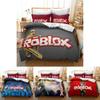 Conjunto de Cama Roblox Estiloso com Estampa 3D de Jogo Para Tamanhos King, Queen, Twin e Full