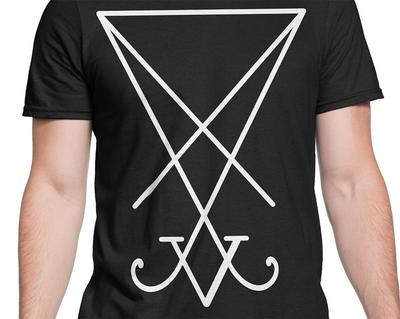 Lucifer Sigil Men/Women T-shirt S-XXL Baphomet Satan, Freemasons, Pentagram, Evil, Satanic, Occult, Magic, Music, Cool