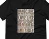 Happiness Inspirational Shirt, Good Karma Message Short-Sleeve Unisex T-Shirt