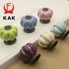 KAK Ceramic Drawer Knobs 40mm Cabinet Pulls Kitchen Handles Cartoon Pumpkin Furniture Handle for Kids Room Furniture Hardware