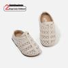 2026 New Style Girl's Woven Leather Slip-on Sandals for Toddlers - Versatile Spring Walking Shoes