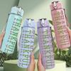 1PC Thankful Vertical Letter Stack 750ml Color Plastic Sports Water Bottle Leakproof Flip Straw Lid Suitable for Sports Office Home Use