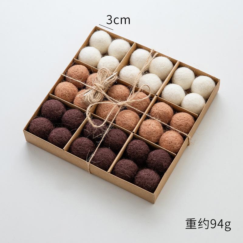 Fun DIY Wool Felt Ball Snowflake Ball Christmas Prop Christmas Tree Atmosphere Decoration Ball Pendant Holiday Atmosphere Prop