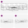 Outdoor Sofa Set 6 pcs White and Beige 79 x 79 x 37 cm