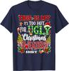 Merry Christmas This Is My Christmas Funny Xmas PJs Letters Crewneck Printed Tshirt Tops Casual Style Regular Short Sleeve