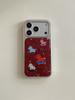 Lucky Pony Red Glitter Colorful Rocking Horse Pattern Kawaii Phone Case for iPhone 17 16 15 14 11 12 13 Pro Max Plus Back Cover