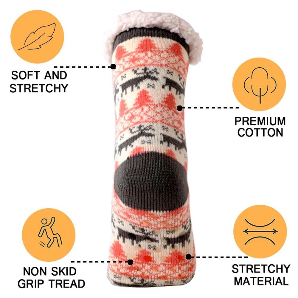 Anti Slip Short Sock Plush Slipper Sock Casual Thermal Socks  Christmas Gift