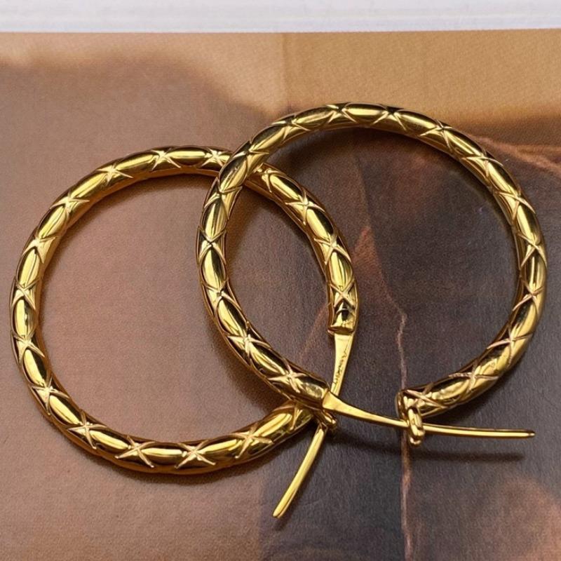 Earrings Fine Jewelry Chic Simple Gold Color Earrings Hoop for Women Fine Presents