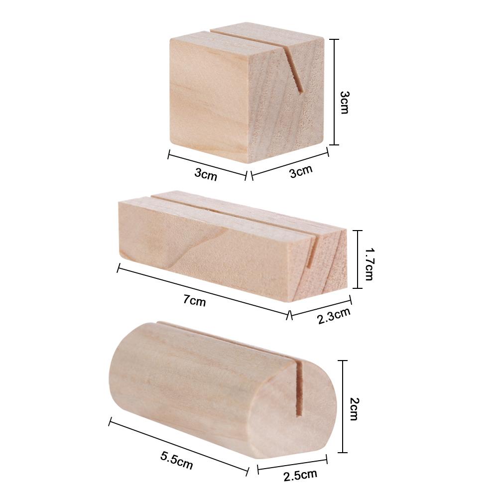 Natural Wood Notes Clips Photo Holder Paper Clamp Stand Table Numbers Holder Support Place Card Desk Card Messages Xmas Decor