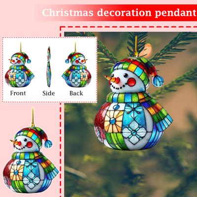 2D Vianočná dekorácia Prívesok Štítok na vianočný stromček Tématická párty Remeslá Ozdoba