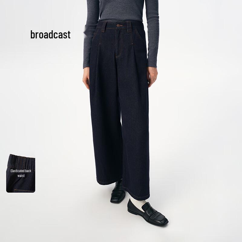 broadcast Women's Banana Wide-Leg Retro Denim Pants