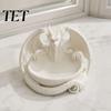 Tabletop Trinket Tray 3D Printed Dragon Jewelry Tray, Fantasy Catchall, Gothic Key Handmade Resin Alternative Holder, Medieval Desktop Storage