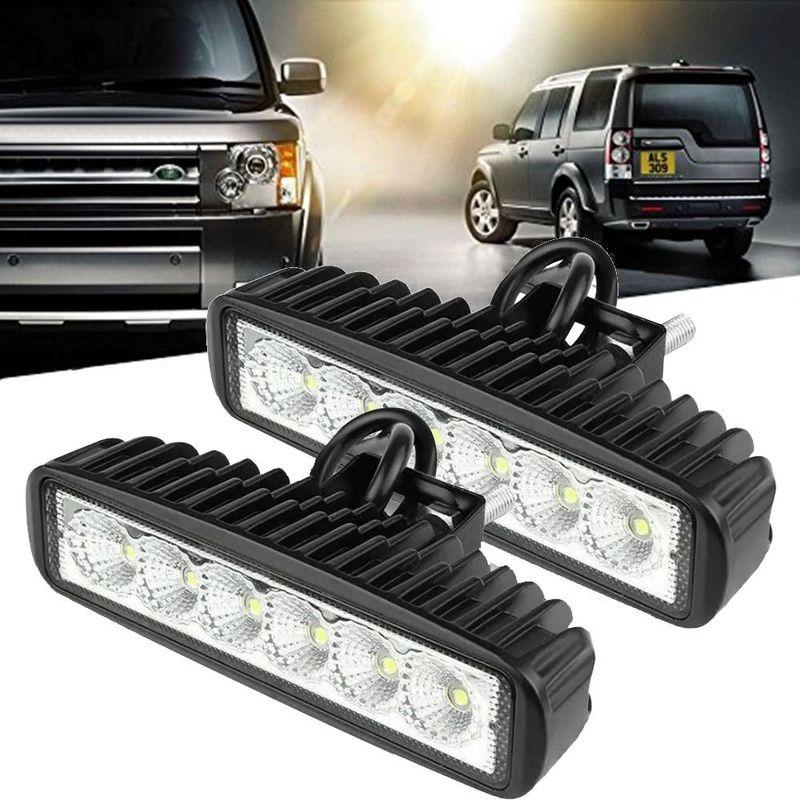 18W Power LED Daytime Running Lights Super Bright 6000K White Spotlights High Bright Aluminum Alloy LED Work Light SUV Truck