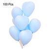 100 Pcs Birthday Party Balloons Solid Color Heart Shape Flexible High Elasticity Emulsion Create Atmosphere Bridal Shower Multi Colors Party Decor