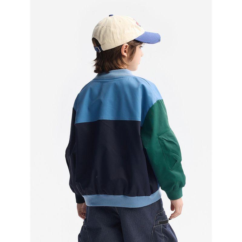 [Designer Series] Mqd Children's Clothing Boys' Baseball Jacket Autumn New Children's Color-Block Top