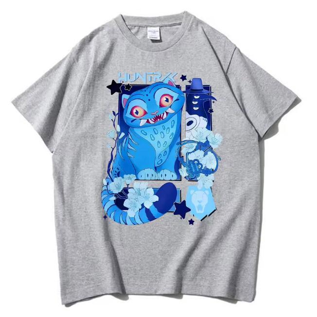 KPop Demon Hunters Derpy Tiger 2025 New Movie High Quality Cotton Harajuku O-neck Casual Shirt Gift