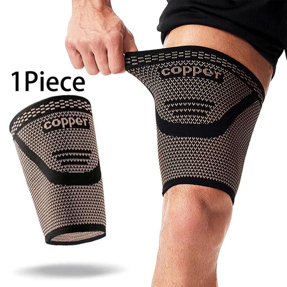 

1 Pc Thigh Compression Sleeve,Hamstring Compression Sleeve for Men and Women,Anti-Slip Upper Leg Sleeves for Recovery, Running S