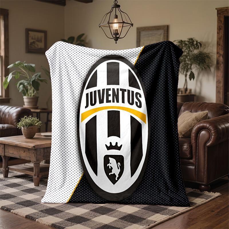 Juventus FC Print Flannel Blanket Soft Warm Sofa Bed Throw Blanket For Home Office Bedroom