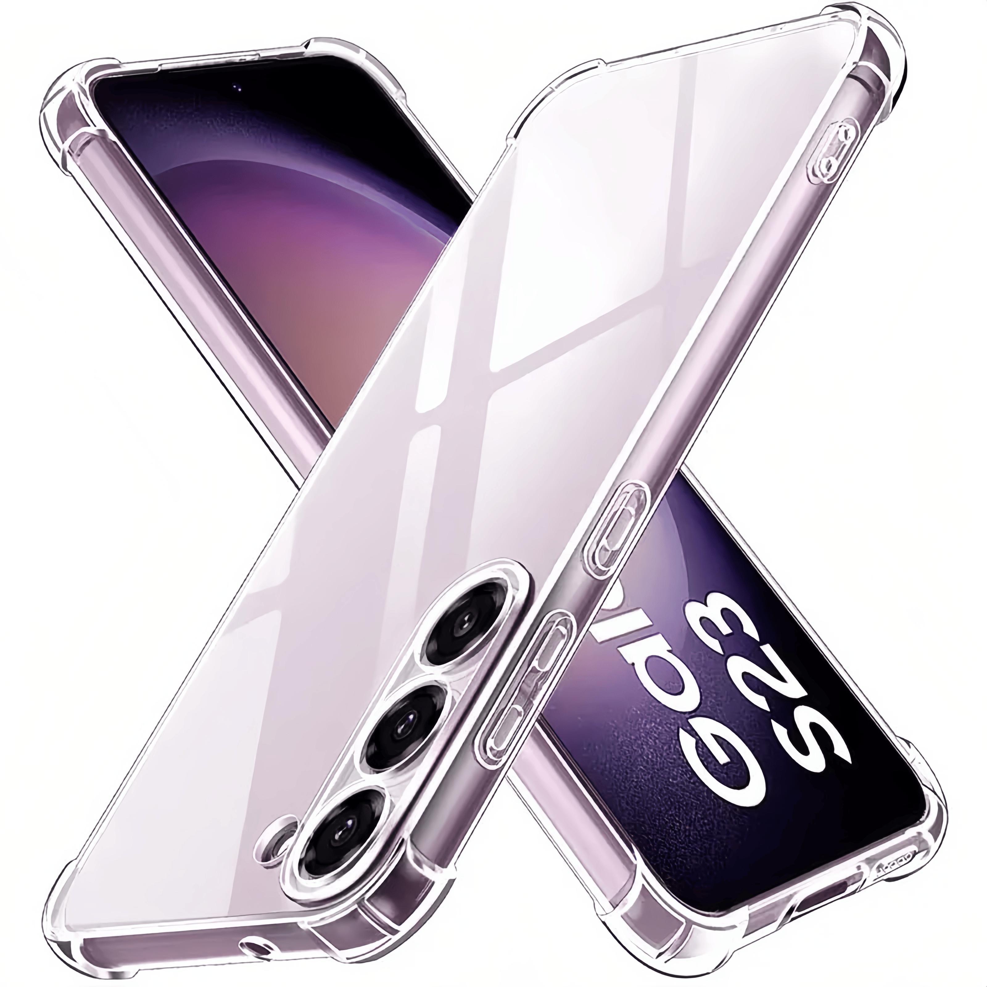 

Four corners Shockproof Clear Phone Case For Samsung Galaxy S25 S24 S23 S22 Ultra S21 Plus S20 FE S25 Edge Silicone Soft Case Silicon&Galaxy S20 FE 5G чистий