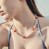 Vivid Oxalis Flower Pearl Necklace_Vh2336Ne013B