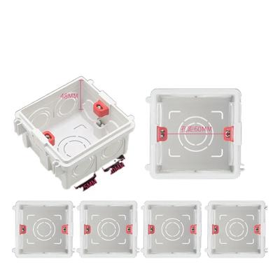 Caja de fondo internacional ajustable modelo 86, caja de montaje interna para toma de pared, toma eléctrica y accesorios