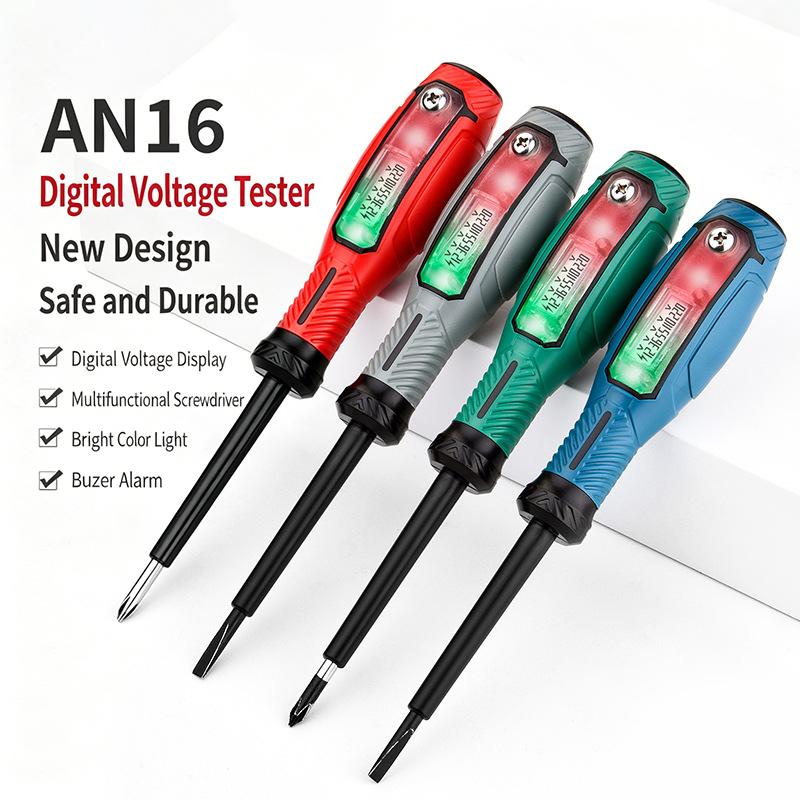 Non-Contact Screwdriver Voltage Tester Pen Ac12-250V Lcd Display Screen Voltmeter Detector Electrical Pen Voltage Indicator