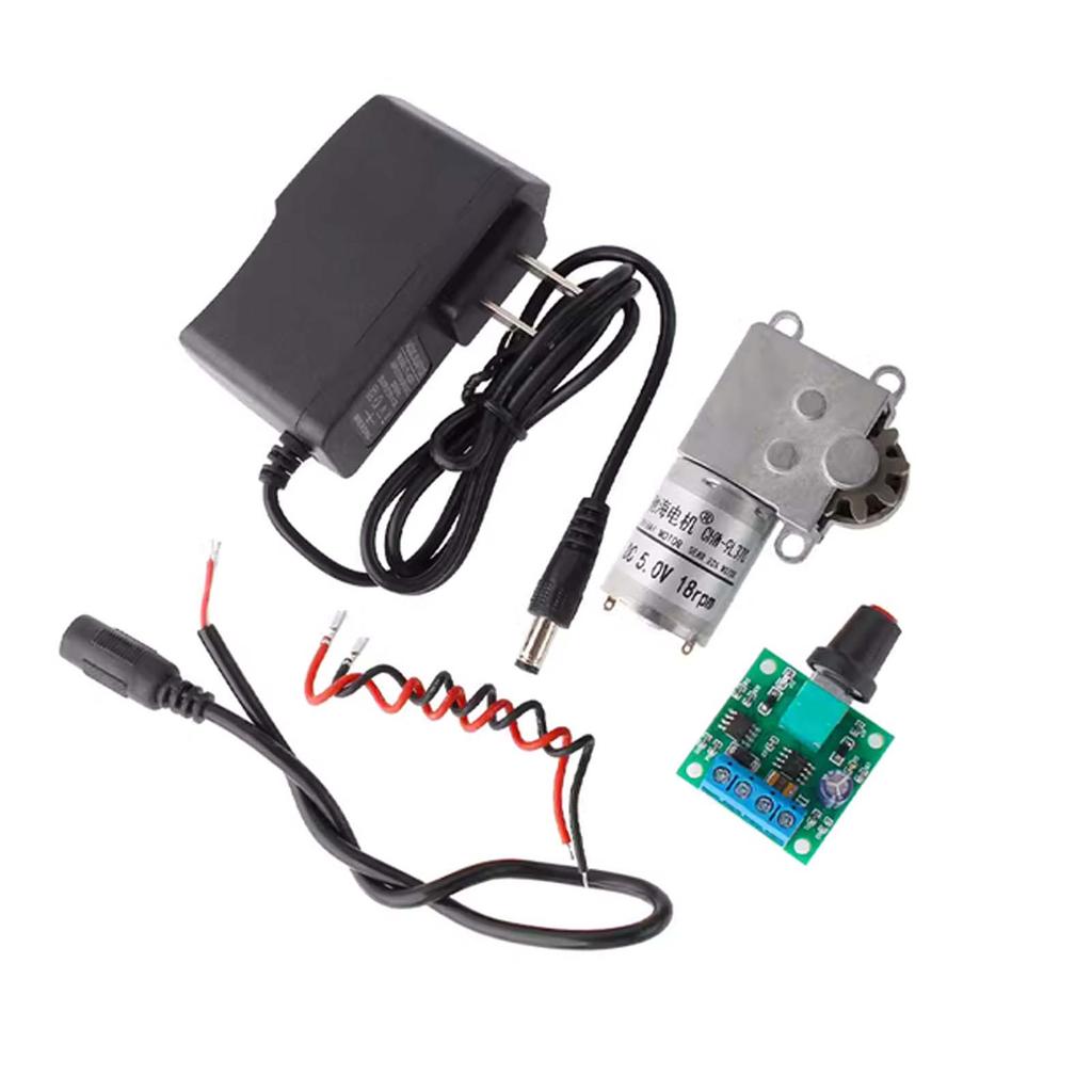 1: 131 Low Noise DC Worm Gear Motor Table Turntable Rotating Gear Reduction Motor