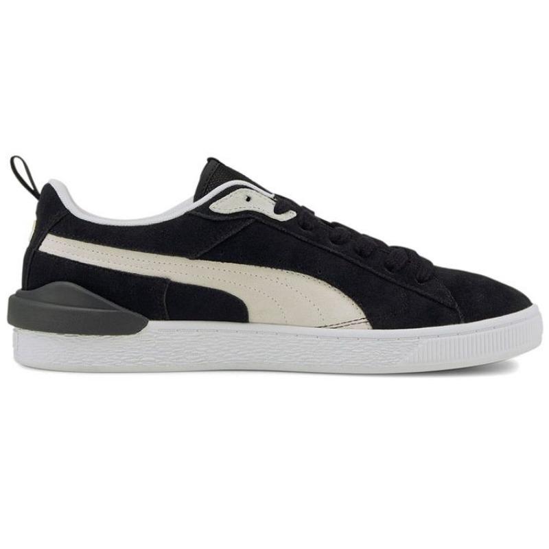 PUMA Suede Bloc Unisex Low Top Skate Shoes Casual Wear-resistant Balanced Lightweight Black White 381183-02