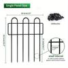 10pcs Anti-Climbing Metal Lawn Fence Outdoor Garden Green Belt Isolation Railing Animal Barrier Border Fencing Panels