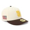 NEW ERA PreCurved 59FIFTY Cap MLB San Diego Padres ONSPOTZ Exclusive SIDE PATCH Stars & Stripes SD Chrome/Burntwood 7 5/8