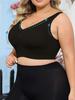 Dámské podprsenky plus size bez kostic, tvarující a zvedající prsa, aby se zabránilo přetékání a poklesu - Odnímatelné vycpávky ČERNÁ 1XL-4XL