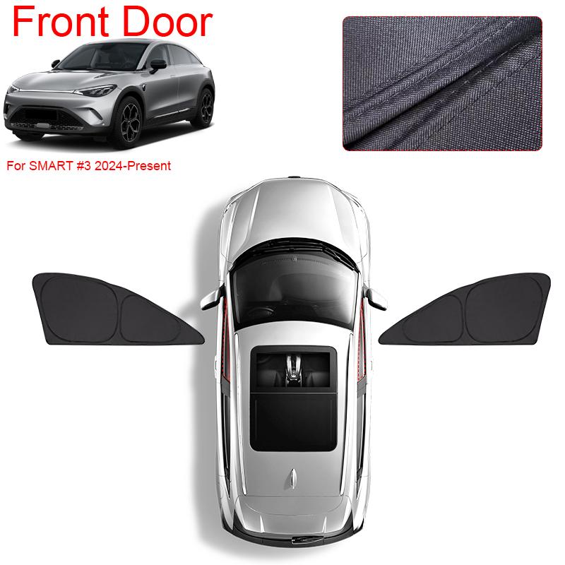 Car Black Windows Privacy Sunshade For Smart #3 2024-2026 Auto Anti-UV Heat Insulation Protect Cover Interior Accessories