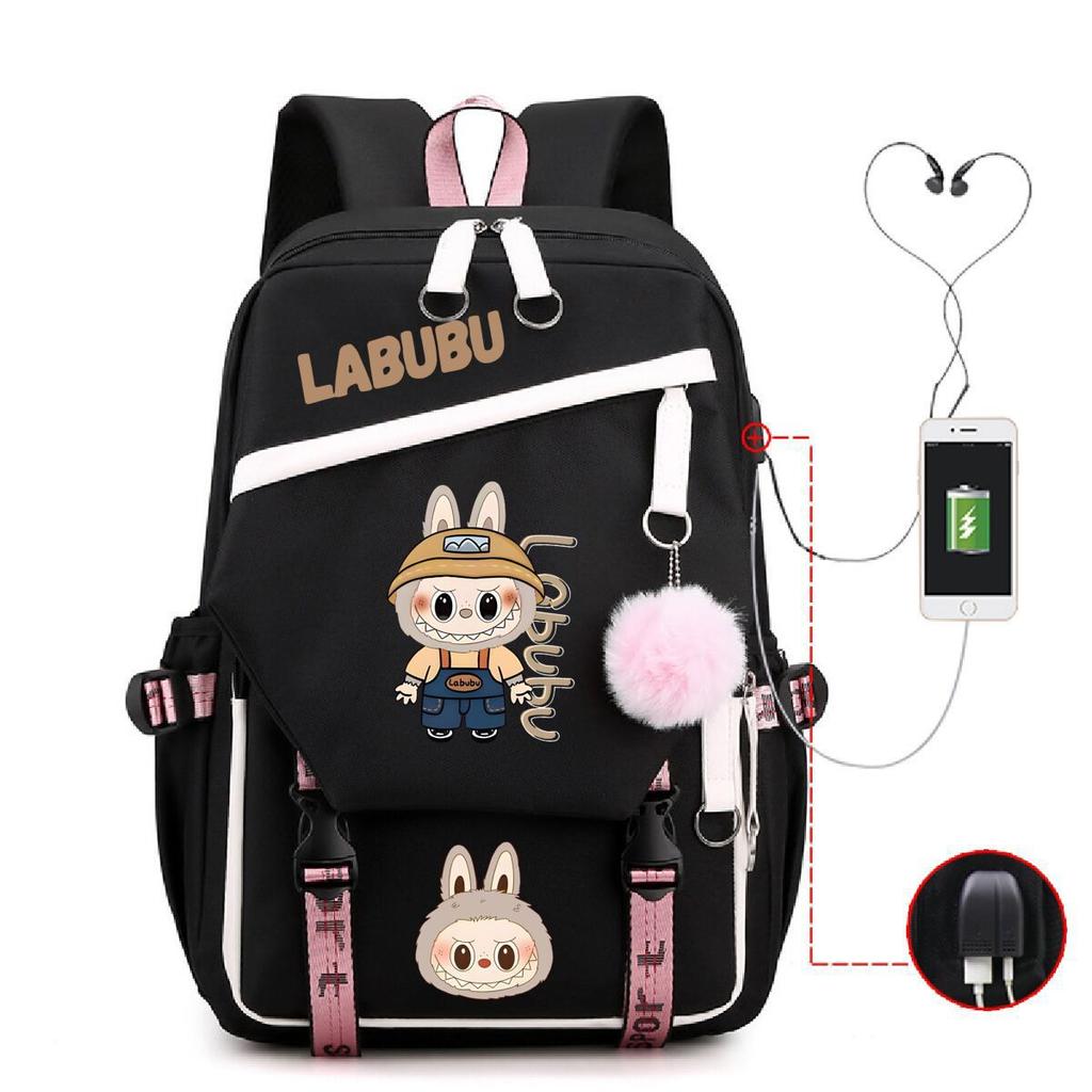 New Printed Junior High School Students Schoolbag Large-capacity Spine Backpack