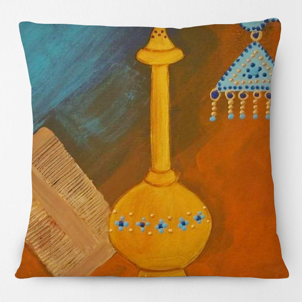 Middle East Arabic Muslim Islam Arabian Woman Portrait Poster Paintings Cushion Cover Decorative Pillows For Sofa