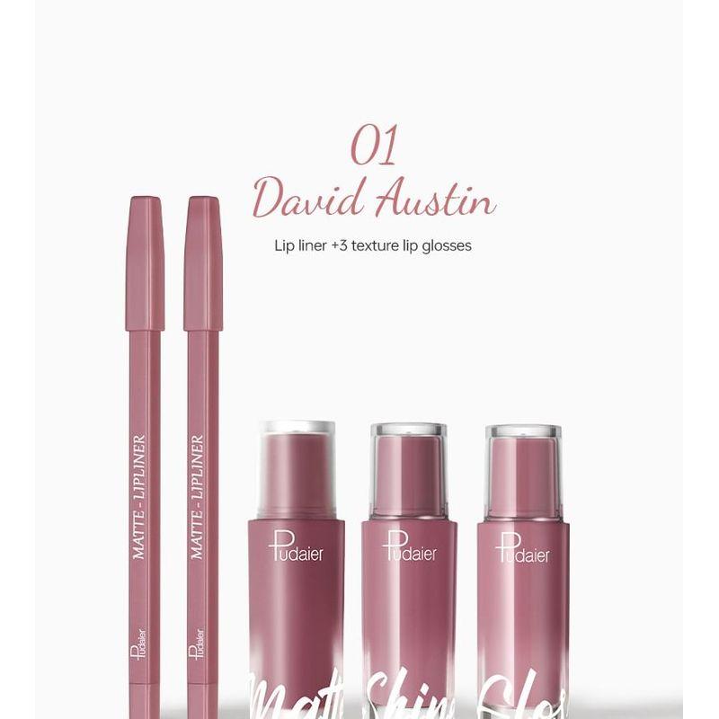 Pudaier - Matte & Pearlescent Liquid Lipstick Set - 6 Types